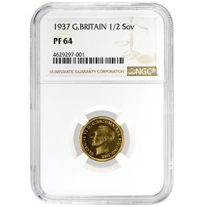 1937 1/2 Sovereign, NGC PF64 George VI 