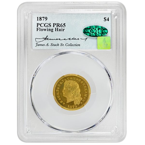 1879 $4 Flowing Hair Stella PCGS PR65 CAC