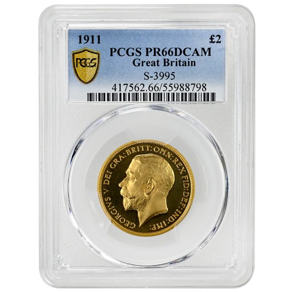 1911 2 Sovereign, PCGS PR66DCAM George V