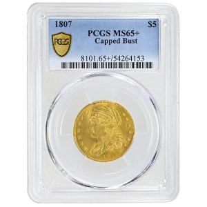 1807 $5 Bust Left Capped Bust Rare Coin PCGS MS65