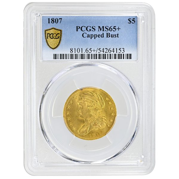 1807 $5 Bust Left Capped Bust PCGS MS65