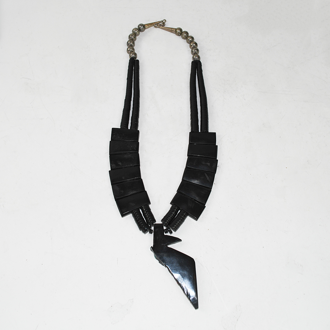 Native American Sterling Silver Multi-Stone Necklace - Image 6
