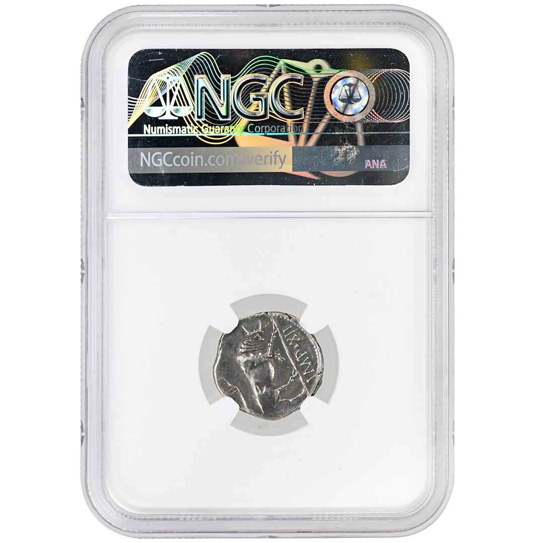 ROMAN EMPIRE Augustus AR Denarius Lugdunum 11–10 BC Silver Coin,