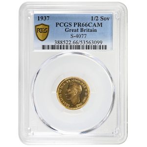 1937 1/2 Sovereign PCGS PR66CAM George VI 