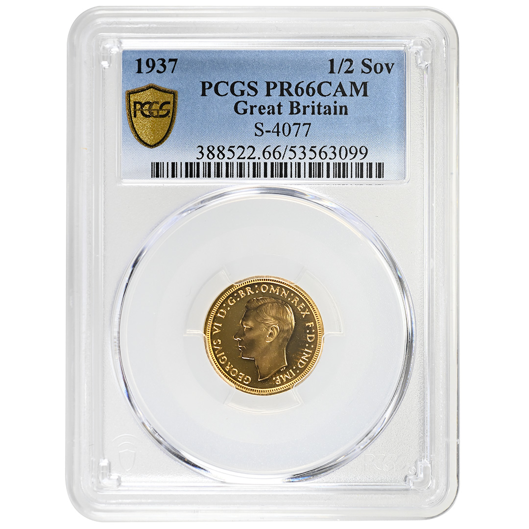 1937 1/2 Sovereign PCGS PR66CAM George VI