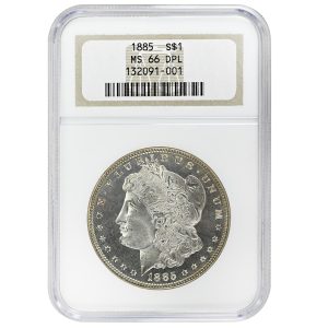 1885 $1 Morgan Dollar Rare Coin NGC MS66DPL