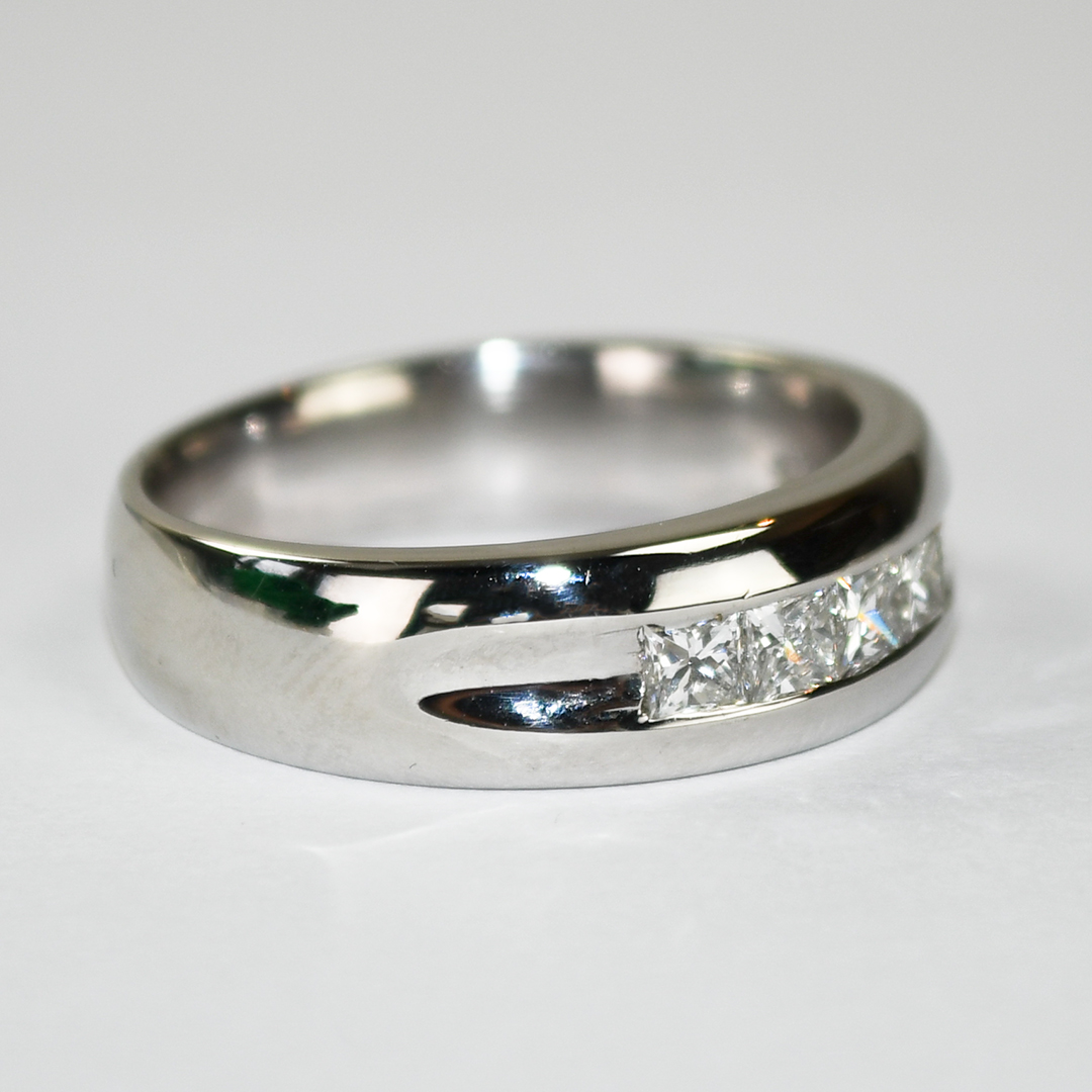 Platinum Diamond Wedding Band 0.75ct - Image 2