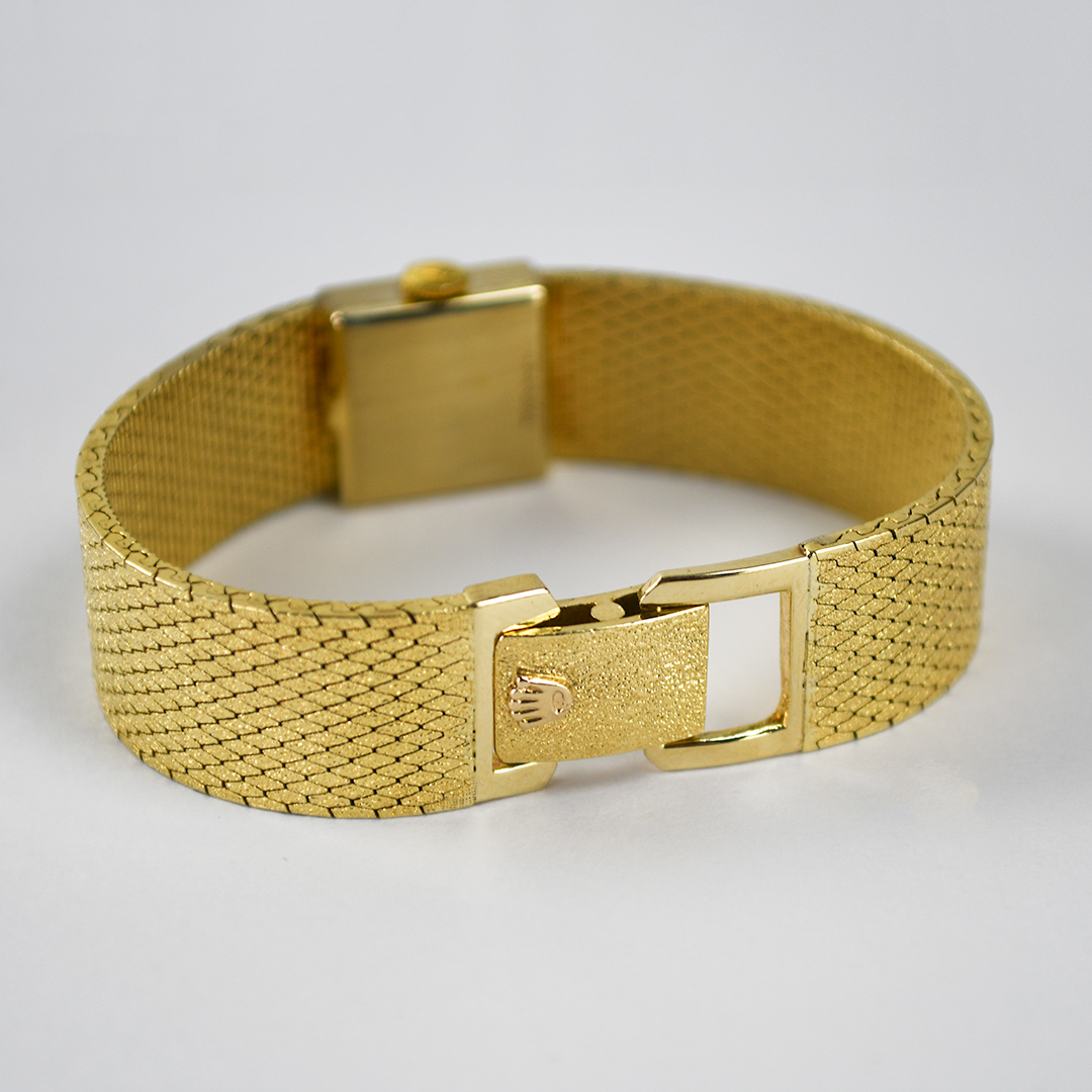 14K Yellow Gold Vintage Rolex Watch 15mm - Image 7