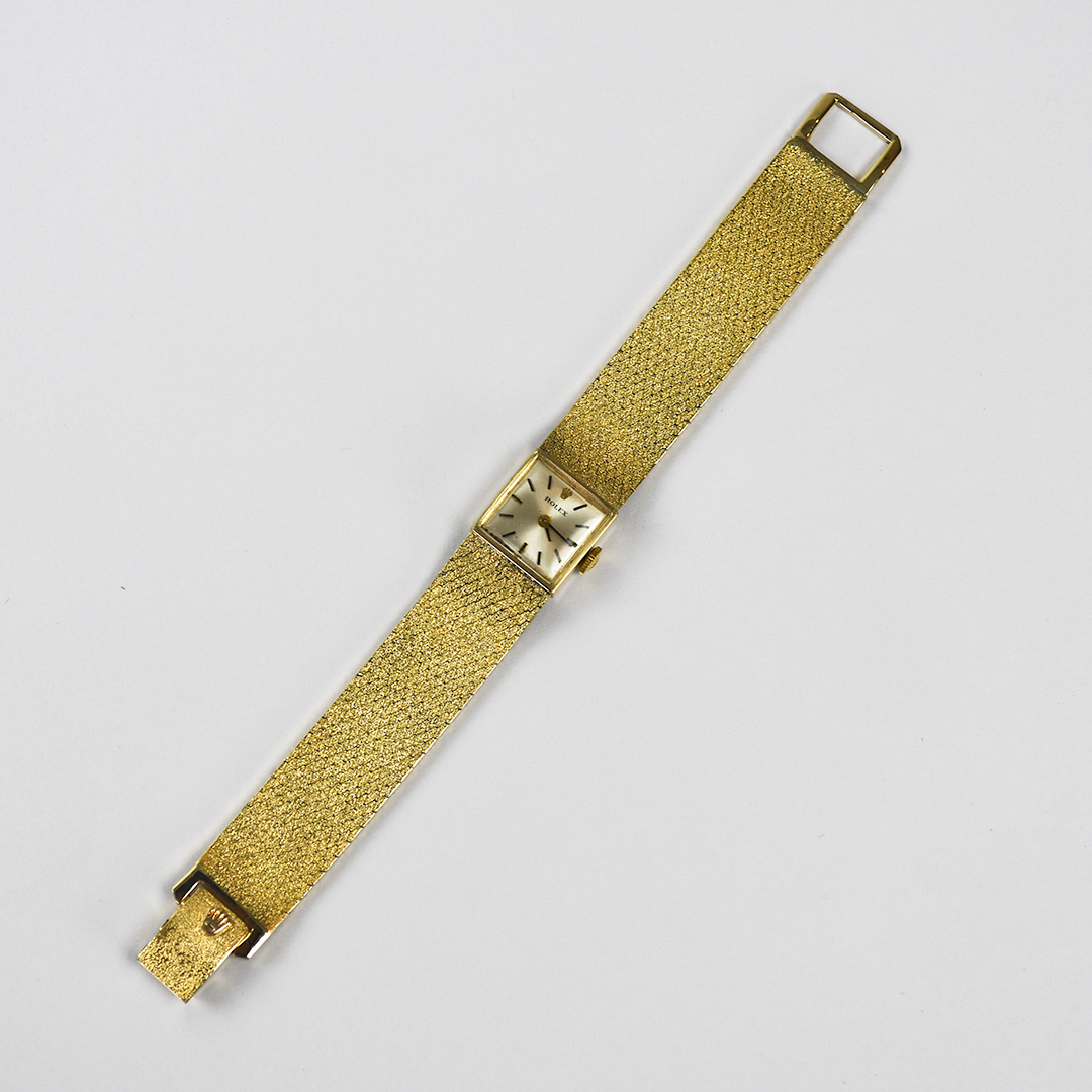 14K Yellow Gold Vintage Rolex Watch 15mm - Image 9
