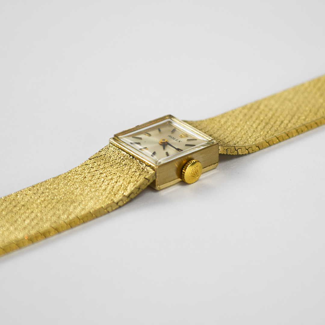 14K Yellow Gold Vintage Rolex Watch 15mm - Image 10
