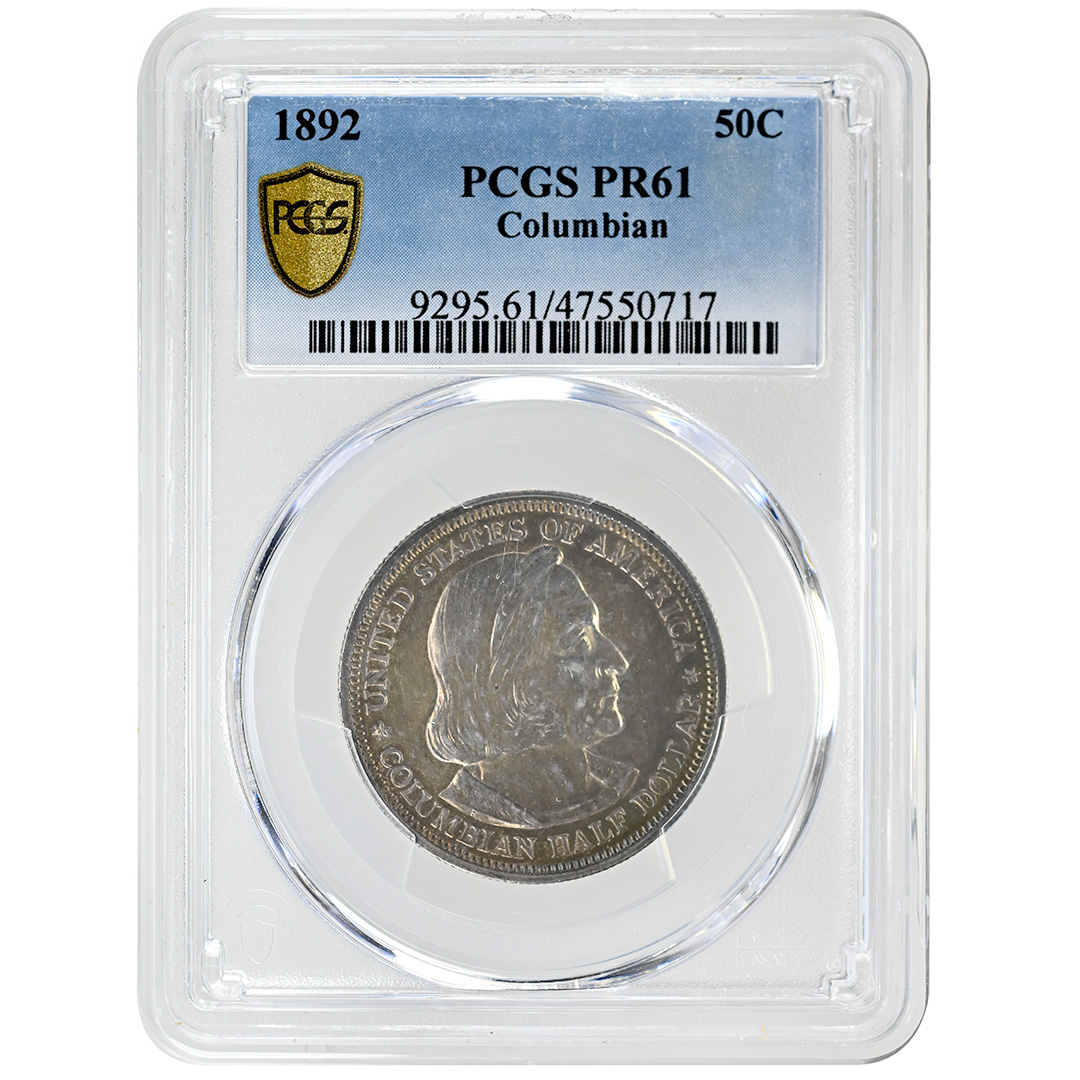 1892 50C Columbian Silver Commemorative PCGS PR61 - Tangible Investments
