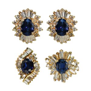 Sapphire and Diamond Jewelry Set