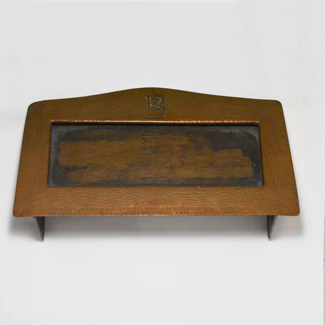 Antique Fred Brosi Arts & Crafts Hammered Copper Desk Set of (7) Very Rare - Image 2