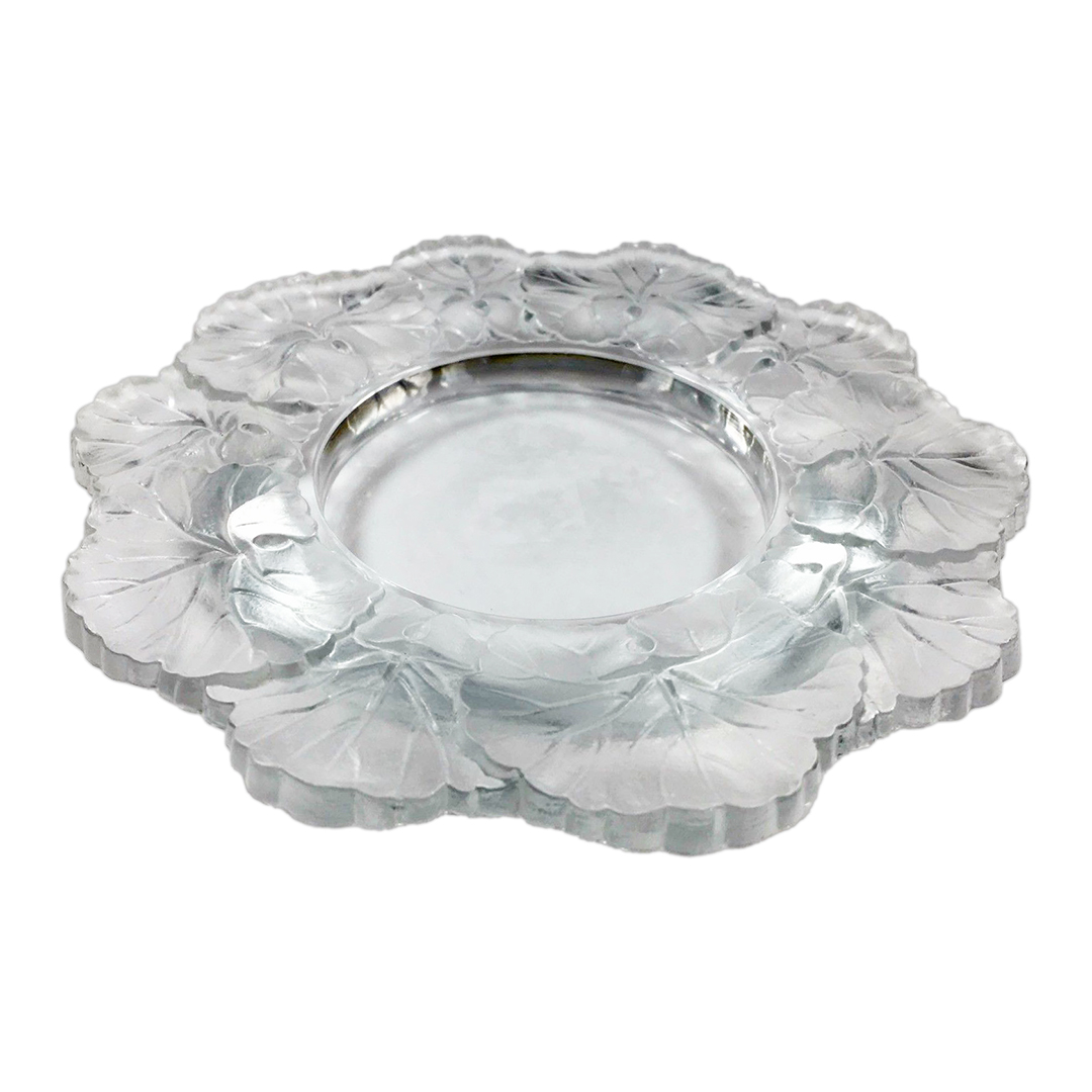 RU-6041　ラリック　LALIQUE ブローチ　(グレー) Lalique France Crystal Ashtray in Honfleur - Tangible Investments