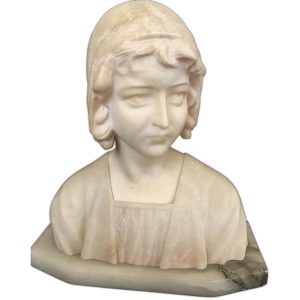 Art Nouveau Alabaster Bust