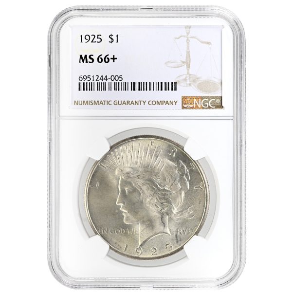 1925 $1 Peace Dollar NGC MS66+