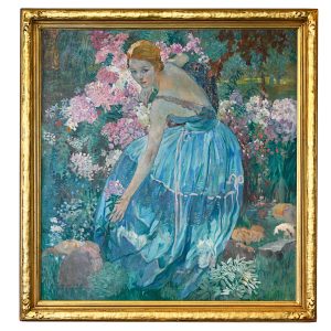 Charlotte in Garden by Charles F. Aicieri