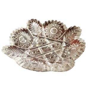 Antique Cut Glass Square Ash Tray