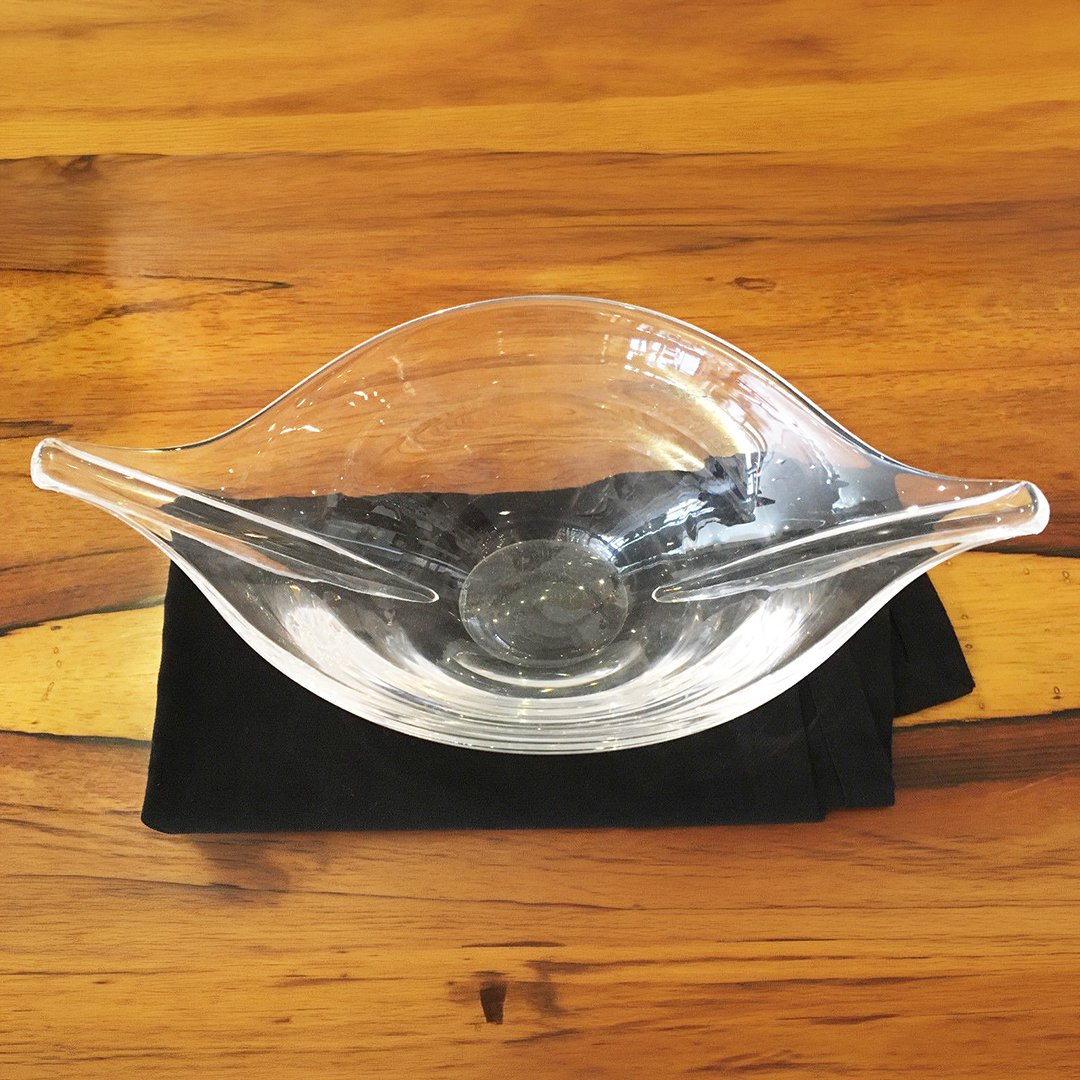 Steuben Glass Bowl Stylized Boat Shaped - Image 2