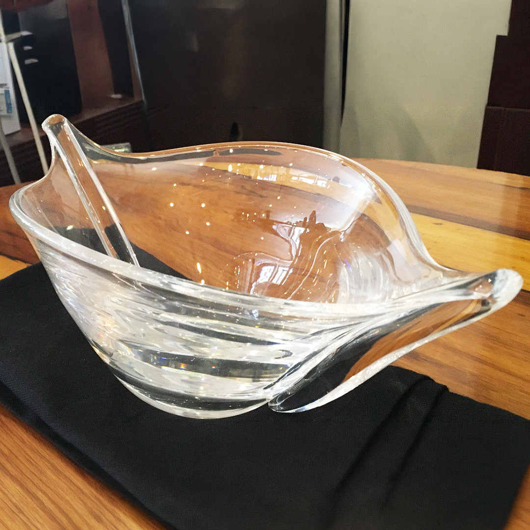 Steuben Glass Bowl Stylized Boat Shaped - Image 3
