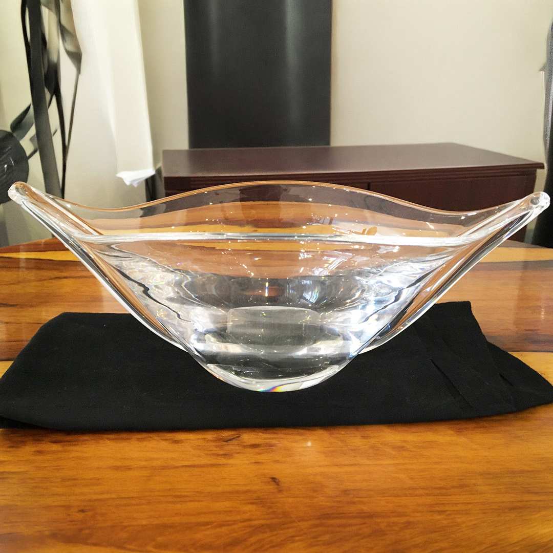 Steuben Glass Bowl Stylized Boat Shaped - Image 5