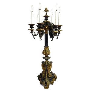 Art Nouveau Bronze Candelabra European Style