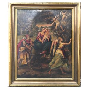 19th Century Oil on Canvas Masters Style