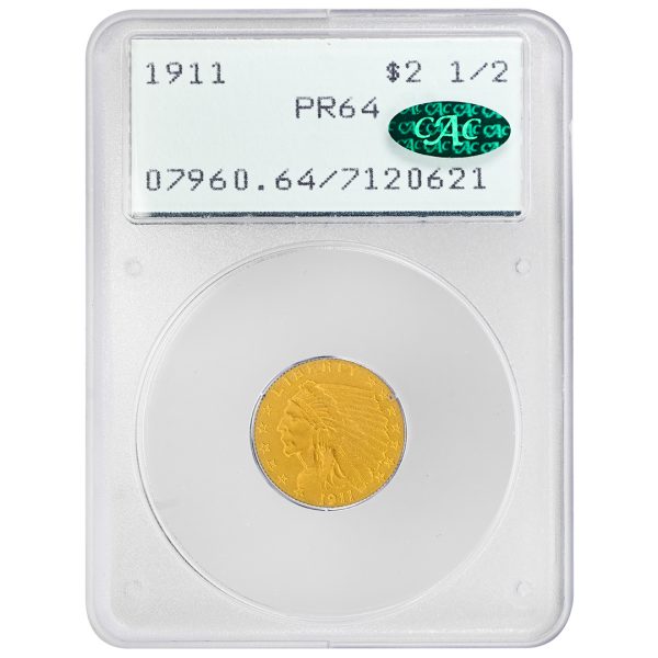 1911 $2.50 Indian PCGS PR64 CAC