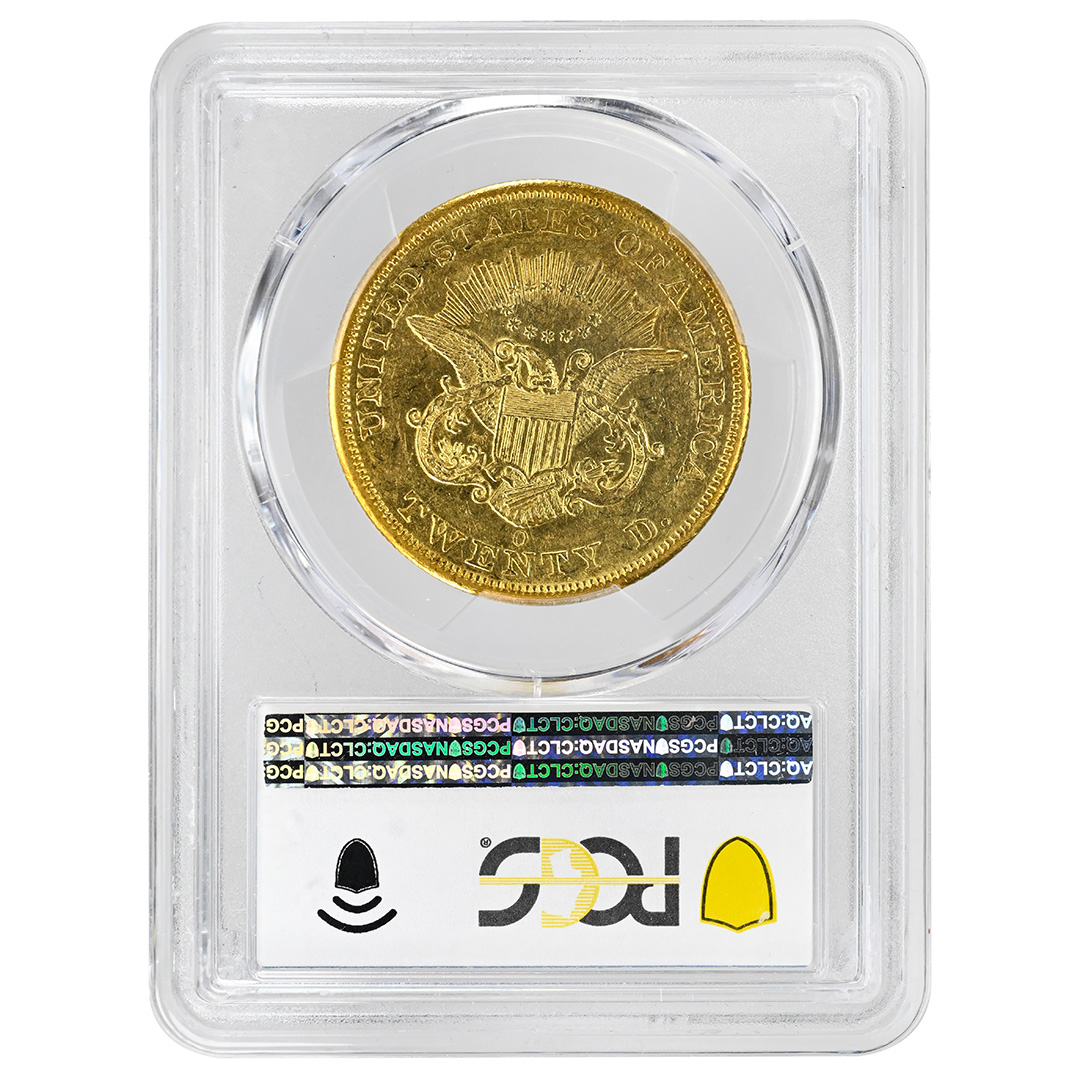 1850-O $20 Liberty Head Rare Coin PCGS AU58