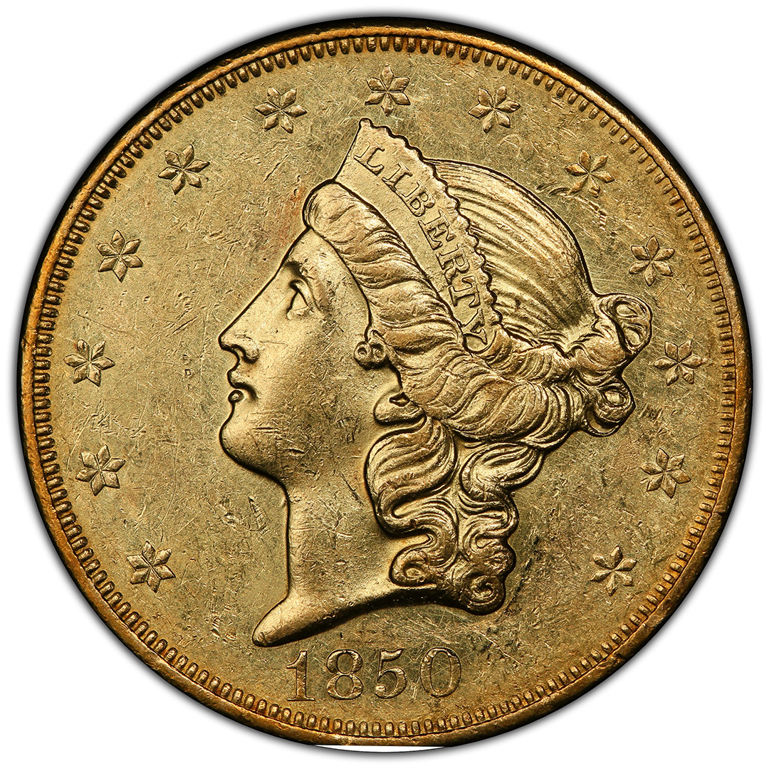 1850-O $20 Liberty Head Rare Coin PCGS AU58
