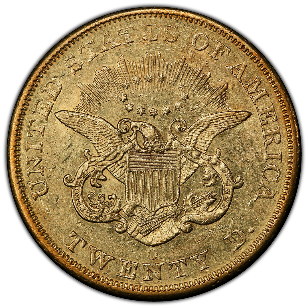 1850-O $20 Liberty Head Rare Coin PCGS AU58