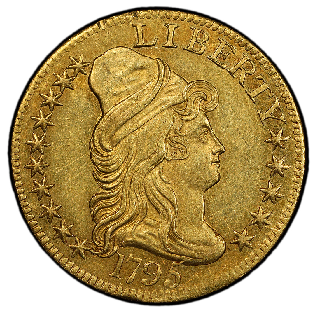 1795 $5 Draped Bust PCGS MS61, Small Eagle - Image 2