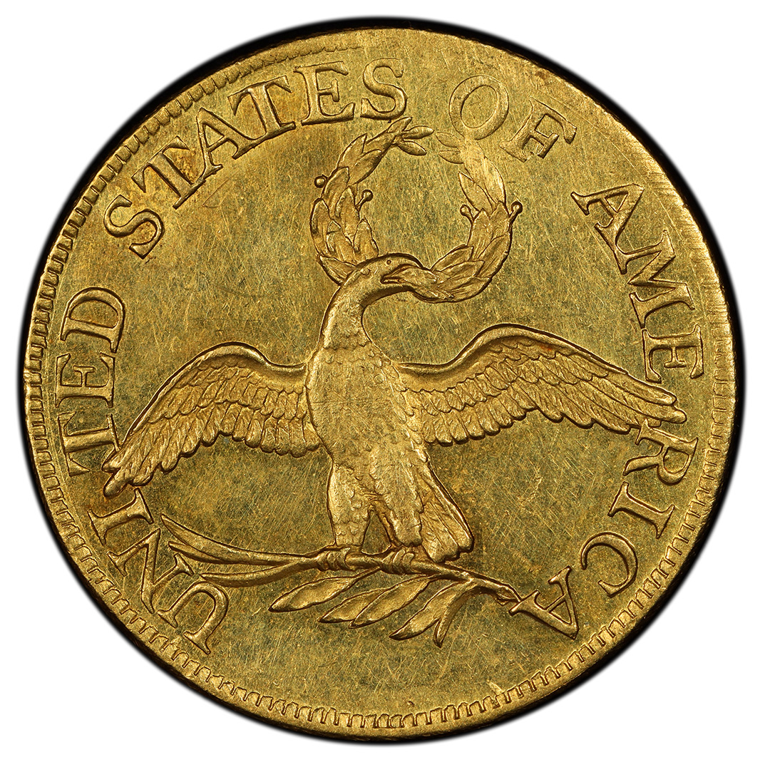 1795 $5 Draped Bust PCGS MS61, Small Eagle - Image 3