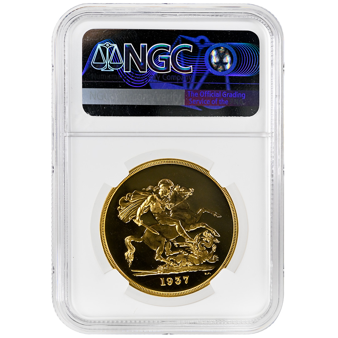 1937 5 Sovereign NGC PF66 CAMEO