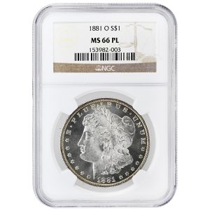 1881-O $1 Morgan Dollar Rare Coin NGC MS66PL