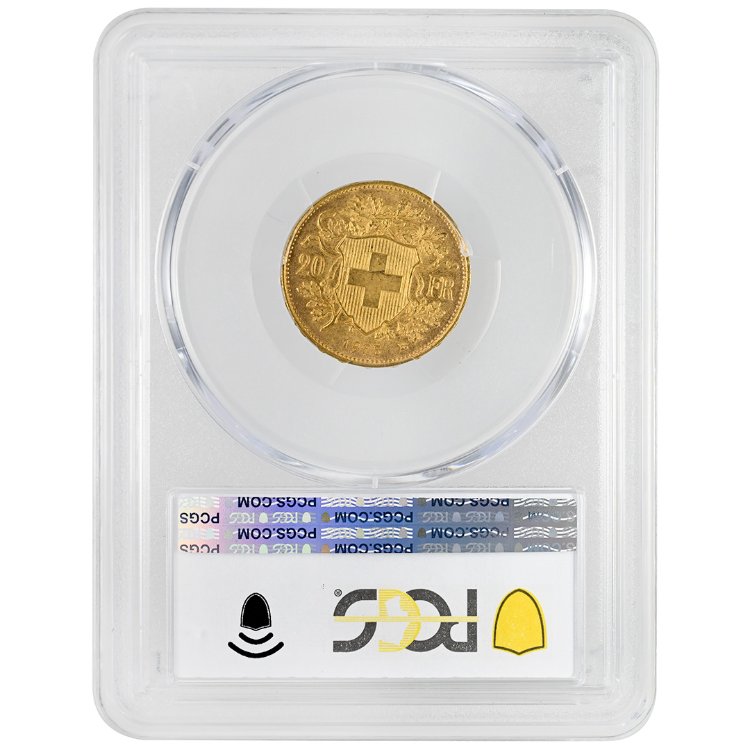 1925 B 20 Francs PCGS MS65