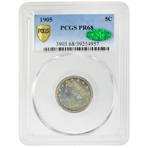 1905 5C Liberty Nickel Rare Coin PCGS PR68 CAC