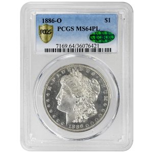 1886-O $1 Morgan Dollar Rare Coin PCGS MS64PL CAC