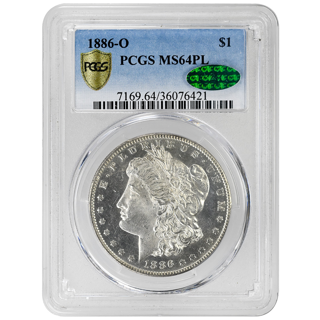 1886-O $1 Morgan Dollar Rare Coin PCGS MS64PL CAC