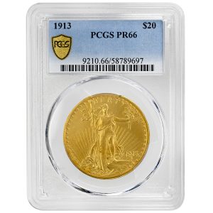 1913 $20 St. Gaudens Rare Coin PCGS PR66