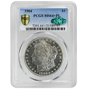 1904 $1 Morgan Dollar Rare Coin PCGS MS64+ CAC