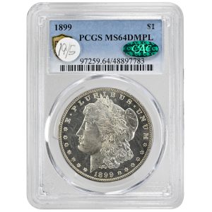 1899 $1 Morgan Dollar Rare Coin PCGS MS64DMPL CAC