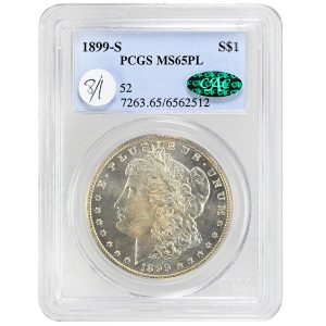 1899-S $1 Morgan Dollar Rare Coin PCGS MS65PL CAC