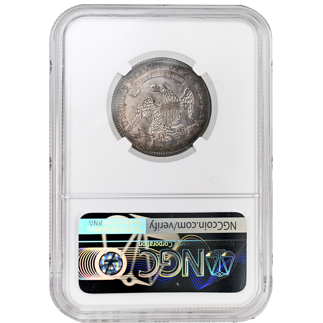 1819 25C Capped Bust Quarter Rare Coin B-2 Large 9 NGC MS64