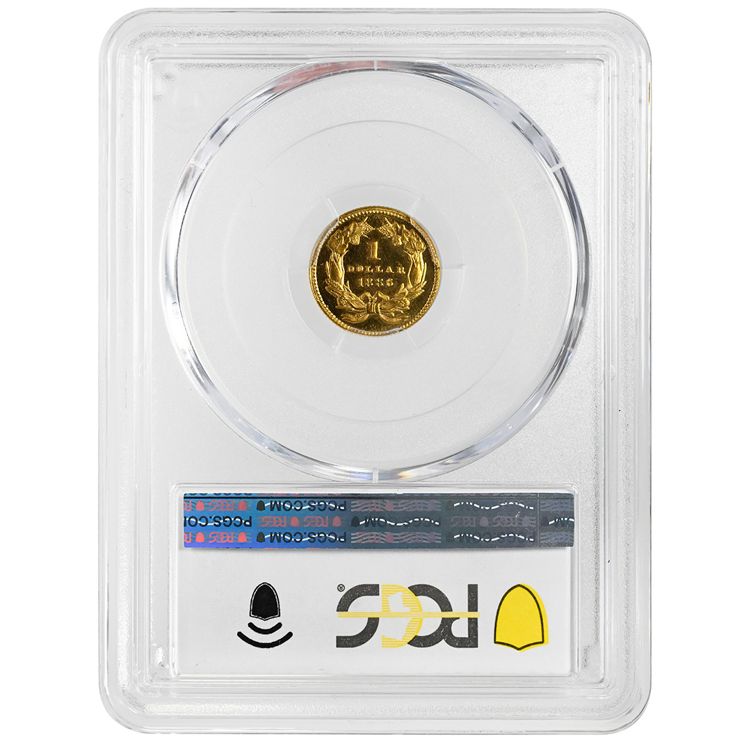 1886 G$1, DC Gold Dollar PCGS PR66DCAM CAC