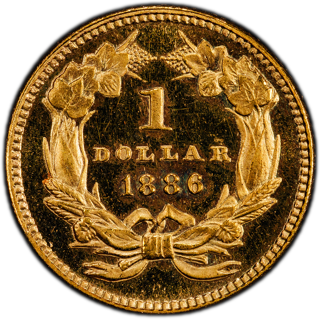 1886 G$1 Gold Dollar PCGS PR66DCAM CAC - Image 3