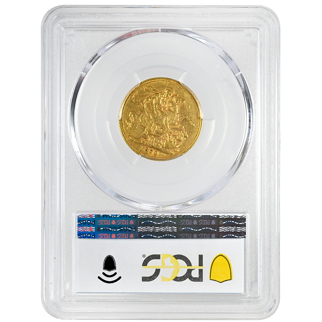 1879-M Sovereign St George Victoria PCGS XF45