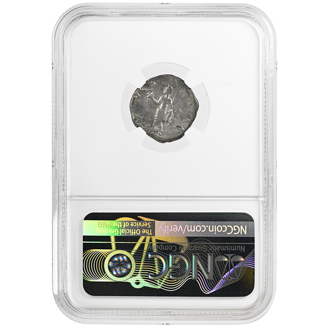 Roman Empire Otho AR Denarius 69 AD NGC Certified Ch F 4/5 Surface: 2/5 Ancient Silver Coin