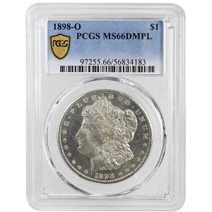 1898-O $1 Morgan Dollar Rare Coin PCGS MS66DMPL 