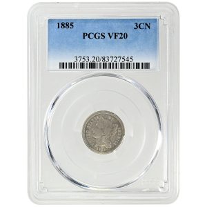 1885 3CN Three Cent Nickel Rare Coin PCGS VF20